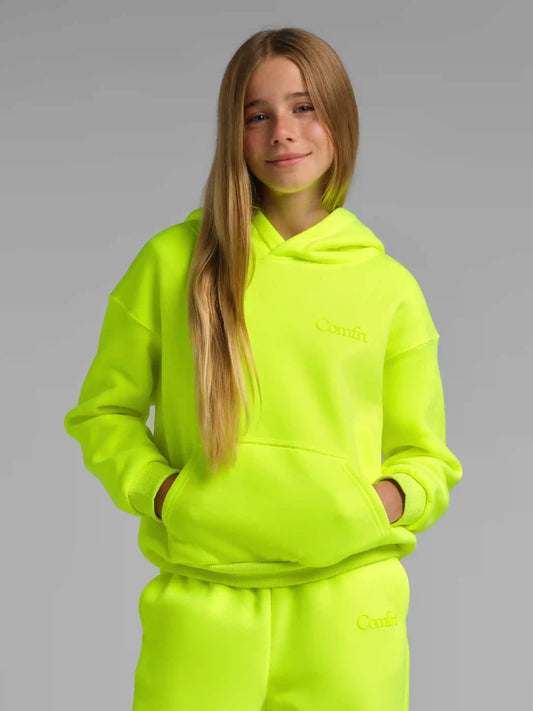 Neon Minimalist Kids Hoodie