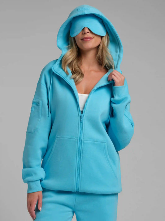 Neon Airplane Mode Zip Hoodie – Mega