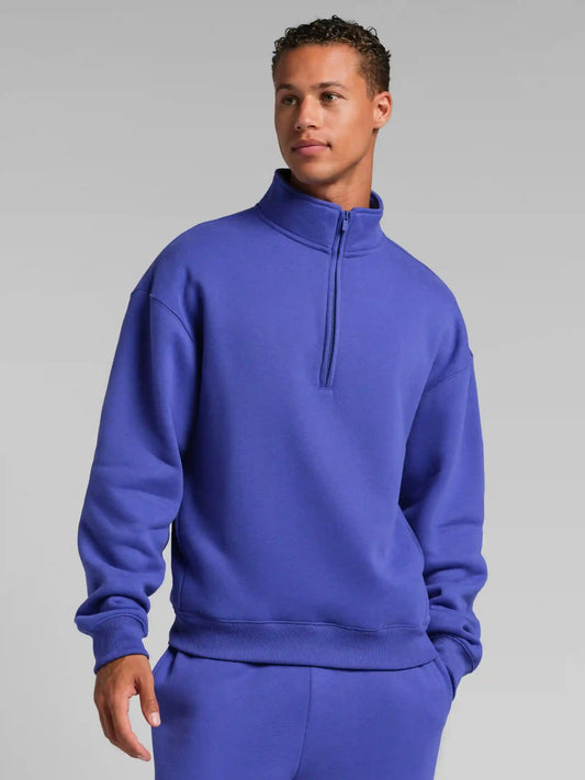 Neon Basic Quarter Zip Mock Neck